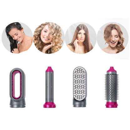 HairVibely – Bürste 5 in 1 (Trocken, Glatt, Lockig und Modelliert)