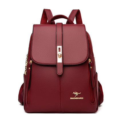 Delishurd Damen-Lederrucksack