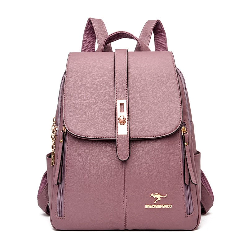 Delishurd Damen-Lederrucksack