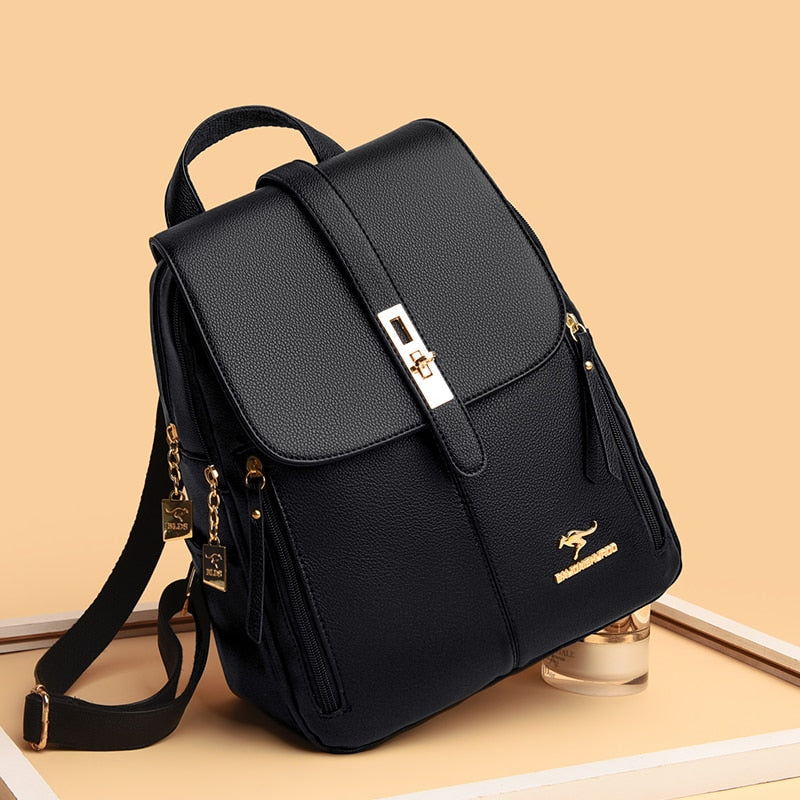 Delishurd Damen-Lederrucksack
