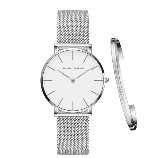 Silberne Damenarmbanduhr von Hannah Martin