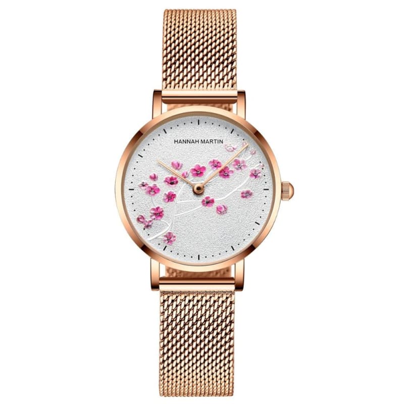 Hannah Martin Damen-Armbanduhr aus Schweizer Goldstahl