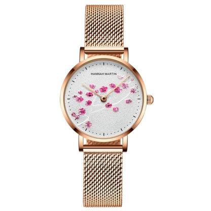 Hannah Martin Damen-Armbanduhr aus Schweizer Goldstahl