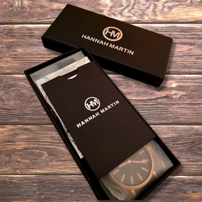Hannah Martin Damenuhr mit schwarzem Schweizer Lederarmband
